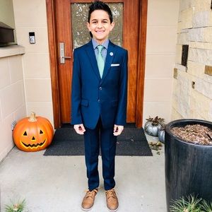 Boys Navy Suit Jacket